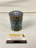 Vintage Chinese CLOISONNE Enamel Copper Tea Container