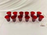 12x LENOX Signed 6.5in Tall Ruby Red Holiday Gems All Purpose Wine Goblets