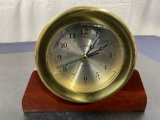 Hampton Quartz Marine Brass Clock with stand