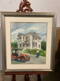Vintage Watercolor of Sea Captain's Home in Port Townsend, WA by R. Chamberlain