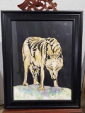 Original Watercolor of Wolf by artist Veda Yuva