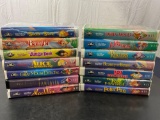 14 Vintage DISNEY Movie VHS tapes in original clamshell cases, 13 Black Diamond The Classics series
