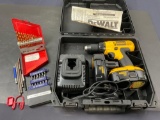 DEWALT DC970 with two batteries w/ charger, bits, and case.