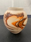 NEMADJI Pottery Handpainted & Handmade Jar