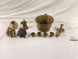Collection of brass and bronze pieces, 11ct