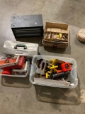 Lot of miscellaneous tools and fishing tackle.
