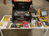 Workmate Shop box with miscellaneous tools and accessories.