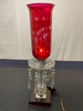 Hurricane Style Electric Lamp, tested working.