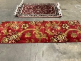 Set of two Floor rugs for hallway and entryway.