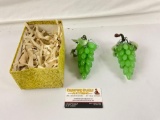 2x pieces of Chinese Made Glass Grape Clusters,