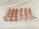 Large collection of FIESTA glassware, drinking glasses and goblets, 24ct