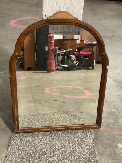Vintage wood framed mirror