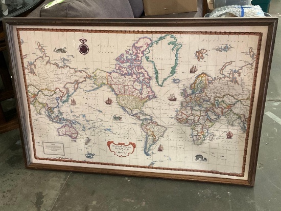 Large laminated Rand McNally Signature Series World Map, Paper Map on Reverse