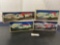 4 Emergency Model Vehicles by HESS in original packaging, Fire, Rescue, 2x Emergency Trucks