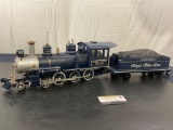 BACHMANN Model Train 1332 Royal Blue Line Engine & Coal Tender Marbel Island Quarries G - Scale
