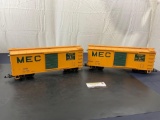 Duo of MEC 8025 Maine Central The Pine Tree Route Boxcars G-Scale