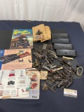 Various LIONEL Mixed Bits and Bobs, Advertising, lightbulbs, and connectors