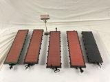 Small collection of loose model train cars from LGB and Aristocraft, 5ct