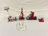 Small assortment of die case model industrial equipment from Wilesco, Mamod and Ertl, 4ct