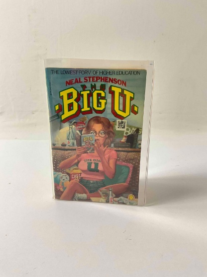 Neal Stephenson The Big U signed first edition paperback book