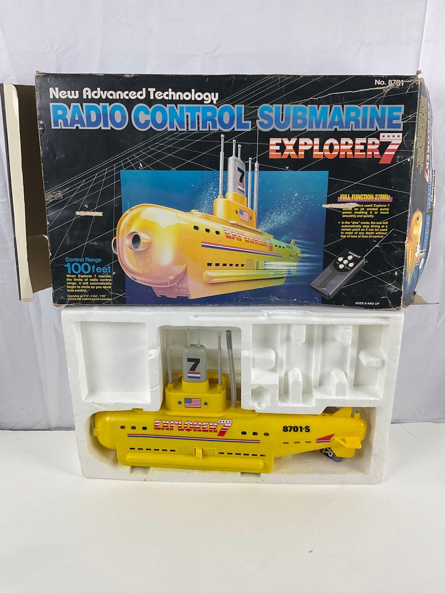 Vintage 1987 EXPLORER 7 RC on sale SUBMARINE RADIO CONTROL UNIDAC No. 8701