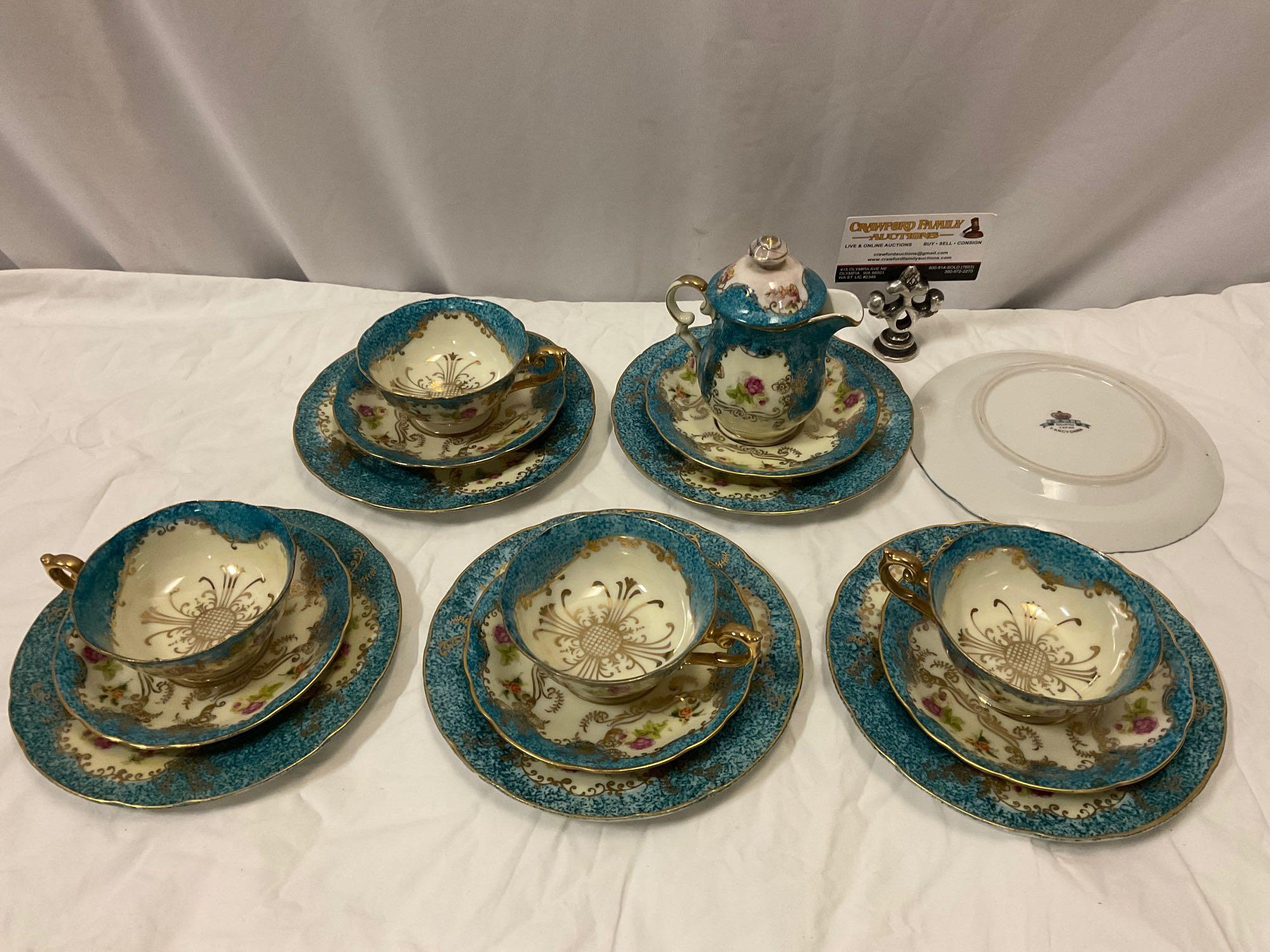 16 pc. mid century Saji Fancy China tea set, made | Proxibid