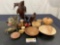 Assorted Animal Figures, Beautiful Carved & Turned Wooden Bowls and Stands