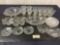 Early American Antique Set of Etched Glassware Fostoria w/ Floral Pattern