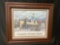 Framed 1987 Georgetown Christmas Market poster signed by artist Paul Gregory