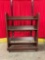 Vintage wooden English library rolling bookcase