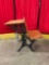 Vintage/antique A.H. Andrews Co. iron and wood school desk/seat combo