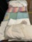 Lot of Vintage Linens - Tablecloths, blanket, pillows and more