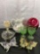 Collectibles lot incl. Antique Biltmore porcelain pitcher, hand blown glass decor & more