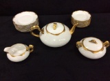 21 piece antique Haviland China set w/ gold edges