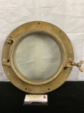 Antique cast brass Wilcox Crittenden nautical salvage ship's porthole marked 