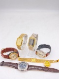 Selection of watches incl. antique g.f. pocketwatch, Pierre Cardin & Seiko 60's wristwatches +