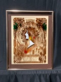 Beautiful Vintage Reverse Glass art of 