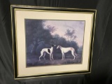 Framed Print of Greyhounds by artist George Garrard