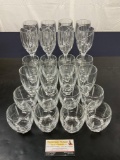 8x Small glasses & 8x Highball glasses by Lenox, 8x wine glasses by Mikasa 24 total Crystal pcs