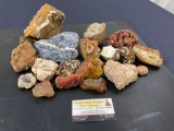 Nice Selection of Raw Jasper, Chalcedony, and other semi translucent Stones