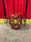Wooden Asian-inspired pant stand, approx 16