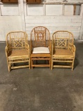 Three rattan chairs in good condition