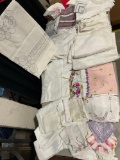Large Collection of Vintage/Antique Linens - Embroidered, lace, patterned and more