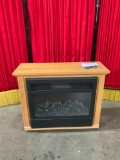 Heat Surge electric fireplace w/remote in Amish-made mantle