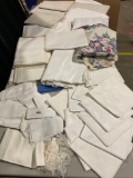 Lot of Vintage/Antique Linens - Sheets and Handkerchiefs