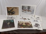 Lot of 12 Hand-Signed and Numbered LTD Ed prints by Gerald Putt