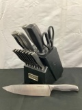 Full 16pc. Cuisinart C77LE kitchen knife set and knife block incl. 8