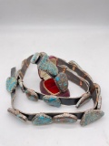 23 concho Turquoise & Sterling Silver Belt by Navajo Artist Mike Platero - Orig. price $1100