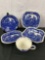 6x Vintage serving pcs from Copeland England Spode's Tower blue porcelain transfer-ware set