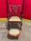 Antique Hand-Carved Chippendale Style Armchair with oval footrest